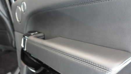 Well-groomed leather interior of the carの写真素材