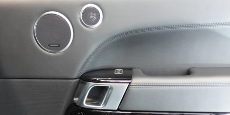 Well-groomed leather interior of the carの写真素材