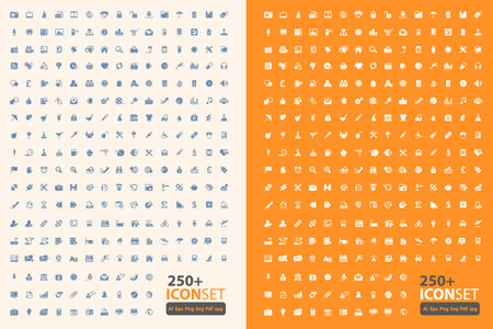 Beautiful, meticulously designed 255 Business Iconsのイラスト素材