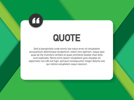 Quote background vector. Creative Modern Material Design Quote template. Vector stock illustration.のイラスト素材
