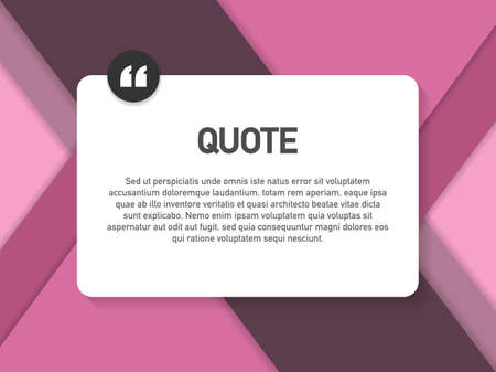 Quote background vector. Creative Modern Material Design Quote template. Vector stock illustration.のイラスト素材