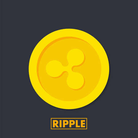 Ripple (XRP) crypto currency icon for apps and websites. Ripple logo for web and print. Vector stock illustration.のイラスト素材