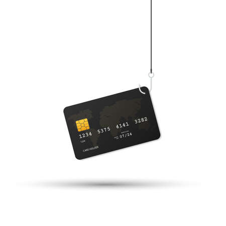 Internet phishing and hacking attack on laptop, vector flat concept. Vector stock illustration.のイラスト素材