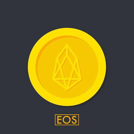 EOS crypto currency icon for apps and websites. EOS logo for web and print. Vector stock illustration.のイラスト素材