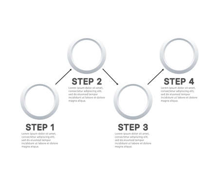 Infographics design vector and marketing icons can be used for workflow layout. Vector stock illustration.のイラスト素材