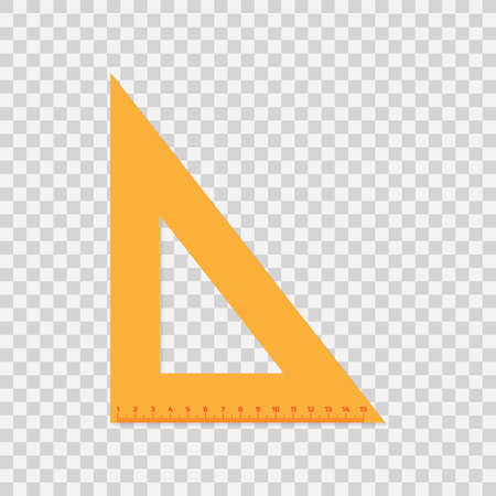 Triangular ruler vector flat material design. Vector stock illustration.のイラスト素材