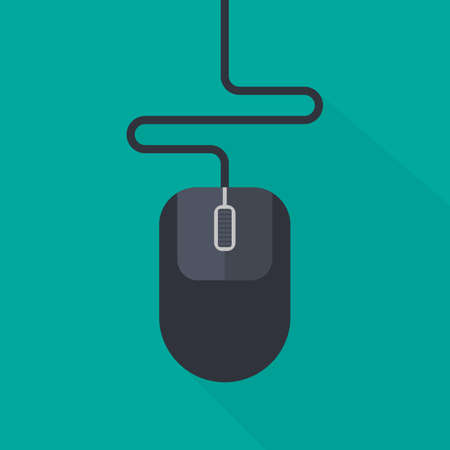 Computer Mouse Icon. Vector stock  Illustration Flat Style.のイラスト素材