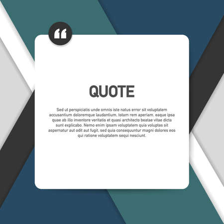 Quote background vector. Creative Modern Material Design Quote template. Vector illustration.のイラスト素材