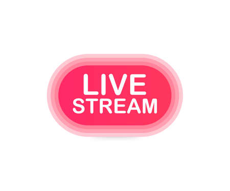 Live Stream Icon on white background. Vector stock illustrationのイラスト素材