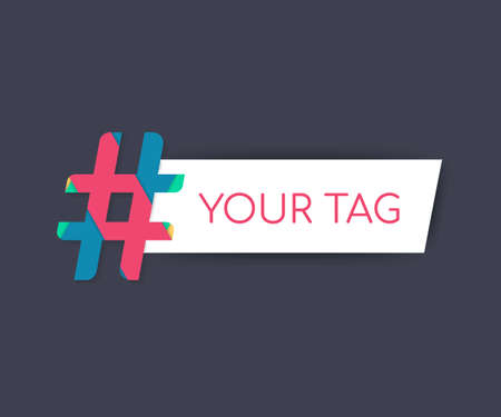 Hashtag, communication sign. Abstract illustration for your design.のイラスト素材