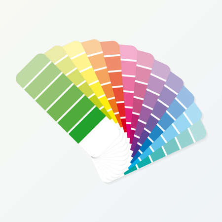 Color palette guide on grey background.のイラスト素材