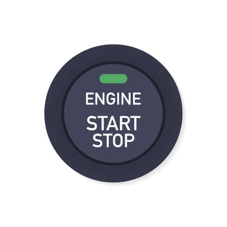 Engine starting and stopping system. Engine start. The person presses the finger on the start and...