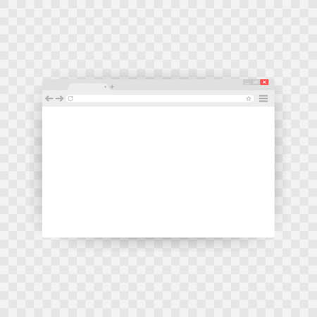 Simple browser window on blue background. Browser search. Web browser in flat style.のイラスト素材