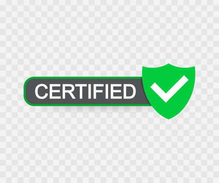 Certified stamp vector isolated on transparent background.のイラスト素材