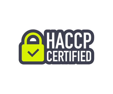 HACCP Certified icon on transparent background.のイラスト素材