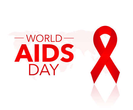 World AIDS Day. 1st December World Aids Day poster. Vector stock illustrationのイラスト素材