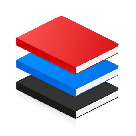 Isometric book icon in flat style. Vector stock illustration.のイラスト素材