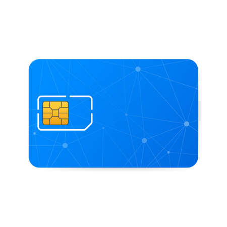 Blank sim card. Vector stock illustration.のイラスト素材