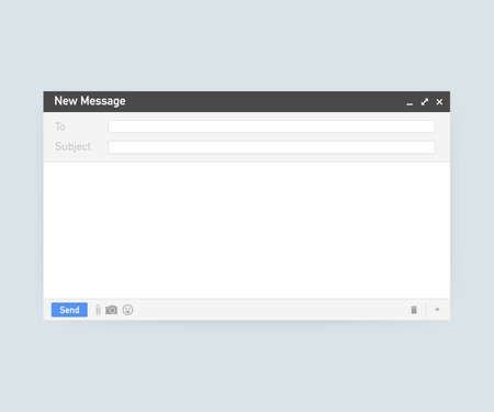 Email template. Blank e-mail browser window. Mail message web page vector frame. Vector stock illustration.のイラスト素材