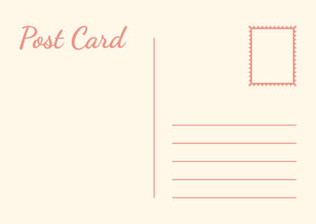 Postal card isolated on white background. Vector stock illustrationのイラスト素材