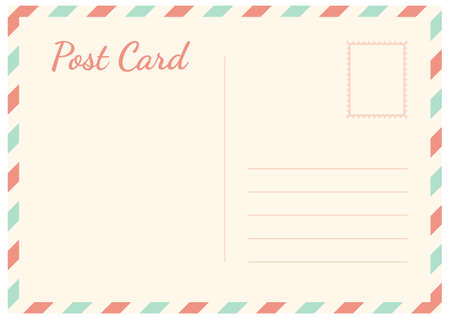 Postal card isolated on white background. Vector stock illustrationのイラスト素材
