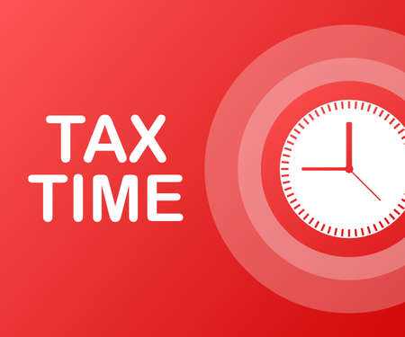 Tax time design, deadline, planning. Vector stock illustrationのイラスト素材