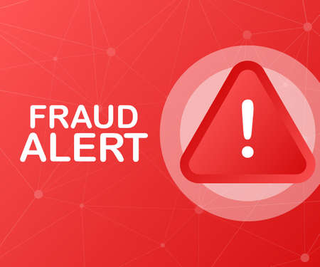 Fraud alert. Security Audit, Virus Scanning, Cleaning, Eliminating Malware, Ransomware. Vector stock illustration.のイラスト素材