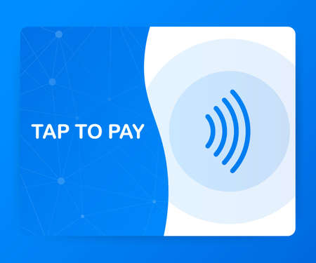 Tap to pay concept - vector sign. Contactless payment icon. Vector stock illustration.のイラスト素材