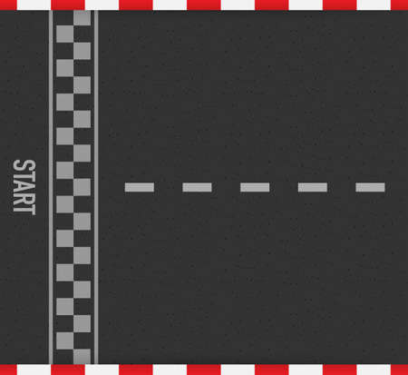 Rally races line track or road marking. Car or karting road racing vector background. Vector stock illustration.のイラスト素材