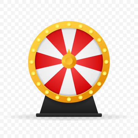 Roulette 3d fortune. Wheel fortune for game and win jackpot. Online casino concept. Internet casino marketing. Vector stock illustration.のイラスト素材