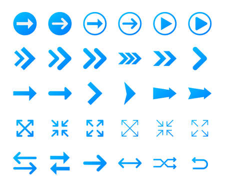Arrows  collection with elegant style and black color. Arrow vector collection. Arrow. Cursor. Vector stock illustration.のイラスト素材