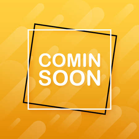 Coming Soon. Promotion banner coming soon. Vector stock illustration.のイラスト素材