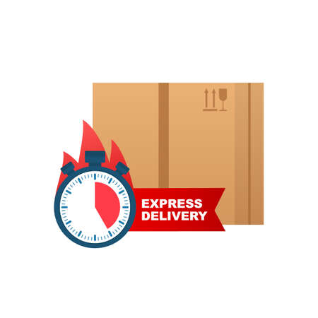 Express delivery icon for apps and website. Delivery concept. Vector stock illustrationのイラスト素材
