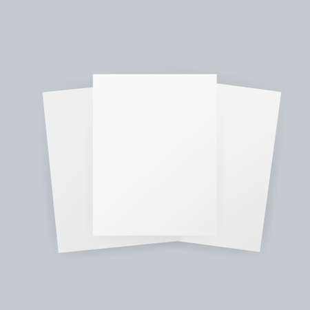 A4 sized vector frame poster blank paper mockup. Vector stock illustration.
