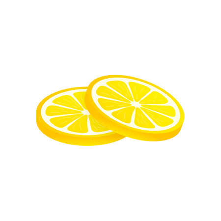 Lemon. Yellow lemon vector stock illustration isolated on white background.のイラスト素材