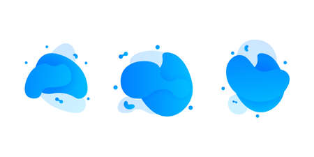 Abstract liquid shape with gradient. Design element for web banners, flyers. With place for your text. Vector illustration.のイラスト素材