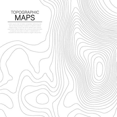 Mopographic map. The stylized height of the topographic contour in lines and contours. Vector illustrationのイラスト素材