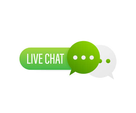 live chat speech bubbles concept. Vector illustration.のイラスト素材