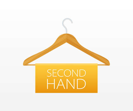 Second hand shop. Template for logo. Vector illustrationのイラスト素材