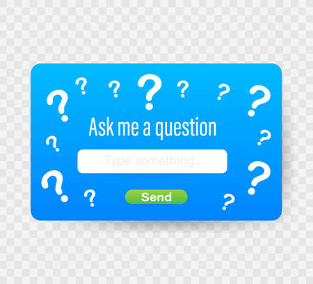 Ask me a question User interface design. Vector illustration.のイラスト素材