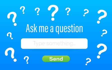 Ask me a question User interface design. Vector illustration.のイラスト素材