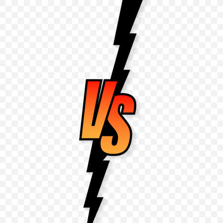 Versus logo vs letters for sports and fight competition. Vector illustration.のイラスト素材