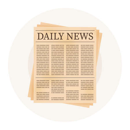 Old vintage newspaper realistic pages templates for you title header edition name text isolated vector stock illustrationのイラスト素材