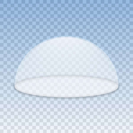 Glass dome container mock-up. Advertising. Template Mockup.のイラスト素材