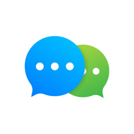 Chat Message Bubbles icon on white background. Vector stock illustration.のイラスト素材