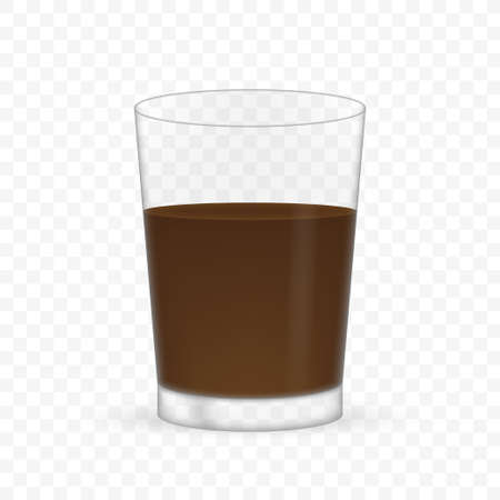 Empty realistic transparent glass for coffee. Vector stock illustrationのイラスト素材