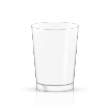 Empty realistic transparent glass. Vector stock illustrationのイラスト素材
