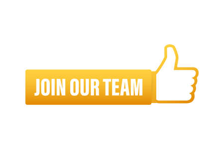 Join our team label on white background. Vector stock illustrationのイラスト素材