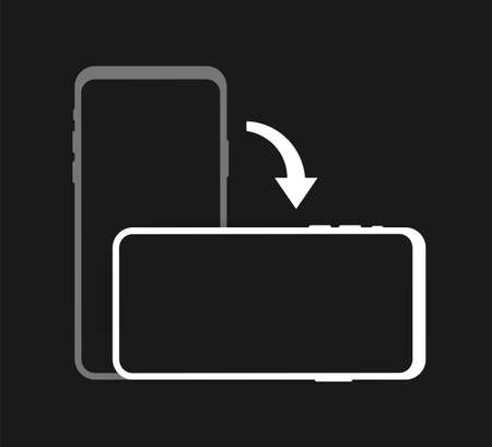 Rotate smartphone isolated icon. Device rotation symbol. Turn your deviceのイラスト素材