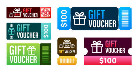Promo code. Vector Gift Voucher with Coupon Code. Premium eGift Card Background for E-commerce, Online Shopping. Marketing. Vector stock illustrationのイラスト素材